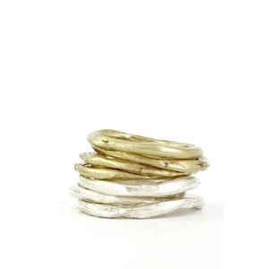 Stackable Fidget Rings - 2mm Silver, Bronze or Brass