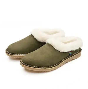 Sheepskin Slippers - Khaki Green