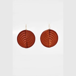 Leather Earrings Tan