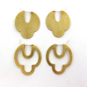 Bubble Brass Earring