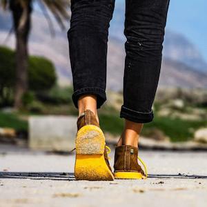 Lace Up Desert Boot - Yellow Veldskoen