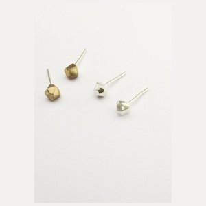 Nugget Earing Studs in Bronze or Silver