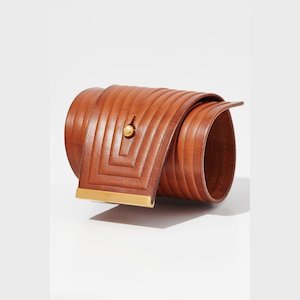 Marketing consultancy service: Leather Linear Wrap Cuff Bracelet Tan