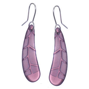 Purple Huia Feather Earrings