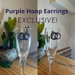 Purple Hoop Earrings