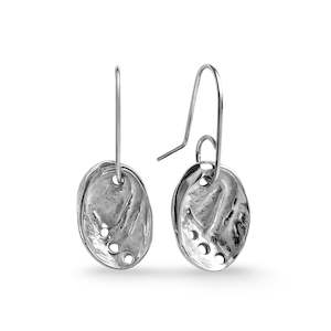 Baby Pāua Earrings Silver