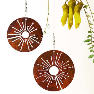 Gifts Under 59: Corten Spinning Alliums Garden Art