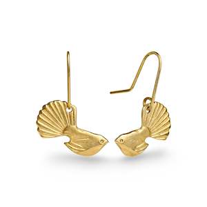 Fantail Earrings Gold