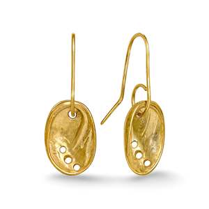 Baby Pāua Earrings Gold