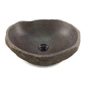 Bathroom sinks: Natural Matte Finish Stone Bathroom Basin 39.5cm x 32.5cm x 13.5cm (2316)