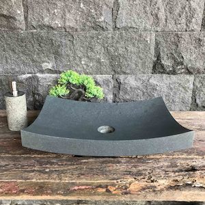 Japanese Matte Finish Stone Basin 50cm x 35cm x 12cm (2348)