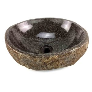 Bathroom sinks: Rustic Natural Stone Basin 37cm x 35.5cm x 14cm (2030)