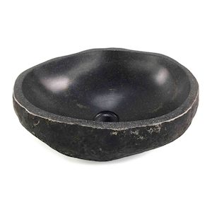 Bathroom sinks: Dark Accents Matte Stone Bathroom Basin 40.5cm x 32cm x 14cm (2227)