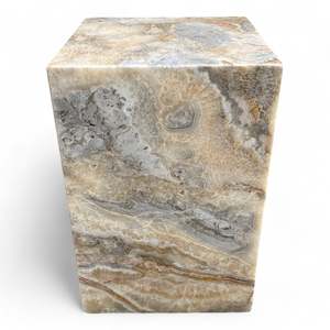 Stone Seats: Luxury Onyx Side Table 45cm x 30cm x 30cm (2902)