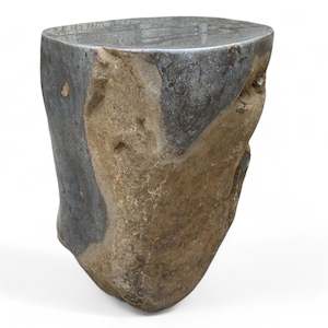 Luxury Stone Side Table Half Polished 40cm x 33cm x 48cm Height (2829)