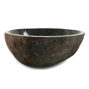 Organic Stone Bowl 37.5cm x 35.5cm x 14cm (1586)