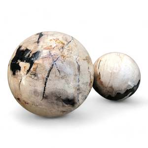 Petrified Wood Natural Home Decor Ball Set (2962)