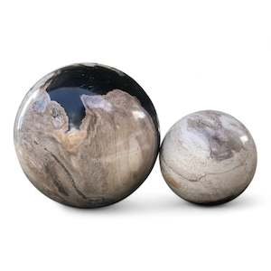 Petrified Wood Natural Home Decor Ball Set (2961)