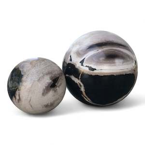 Petrified Wood Natural Home Decor Ball Set (2960)