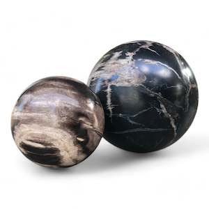 Petrified Wood Natural Home Decor Ball Set (2959)