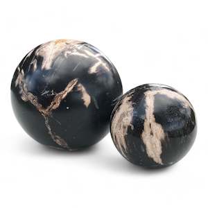 Petrified Wood Natural Home Decor Ball Set (2949)