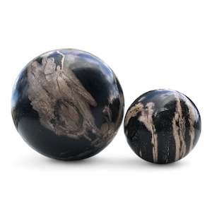 Petrified Wood Natural Home Decor Ball Set (2948)