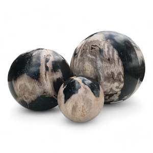 Petrified Wood Natural Home Decor Ball Set (2942)