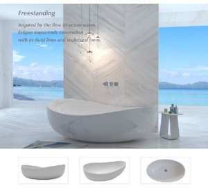 Eclipse 1800 - Large Freestanding Acrylic Bath