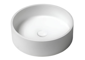 Bathroom and toilet fittings - wholesaling: Sol concrete round basin white 390mm TC0015C20