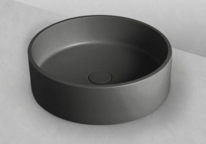 Sol round basin 390mm charcoal concrete TC0015D5