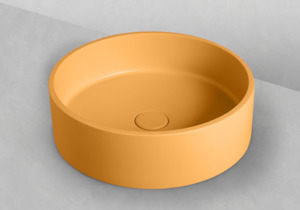 Bathroom and toilet fittings - wholesaling: Sol round basin 390mm ochre concrete TC0015C14