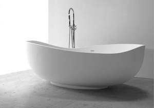 Hugi Organic Curved Stone Bath - Perfect For Two - 1840mm - B098