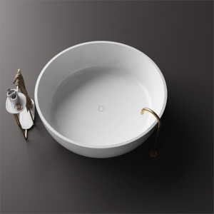 Silvia Popular Round Stone Bath Design - 1300mm - ST13 1300