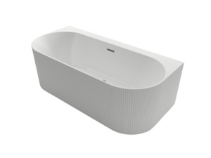 Ventura BW 1700 - Back-to-wall Fluted Bath -  1700mm