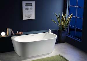 Miami 1500 - Acrylic Curve Back-To-Wall Bath -  1500mm