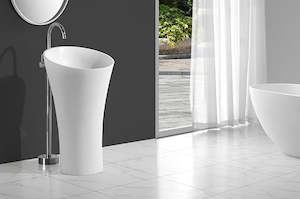 Hugi Freestanding Stone Basin - 910mm - B1394-1