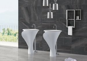 Bathroom and toilet fittings - wholesaling: Hugi Tulip Shaped Freestanding Basin - 900mm - B1395