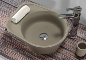 Hugi Unique Circular Basin - Matte White or Coloured - 445mm - B1162