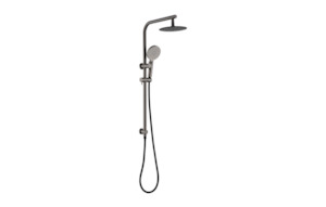 Double Circular Shower Column - Brushed Gunmetal - CLAS20