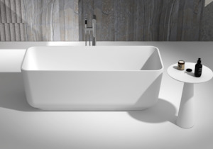 Gia Small Rectangle Stone Bath - 1500mm - G65180