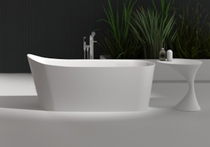 Gia Elegant Thin Edge Stone Bath - 1600mm - G65175