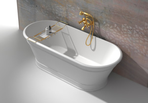 Gia Vintage Shaped Stone Bath - 1750mm G65300