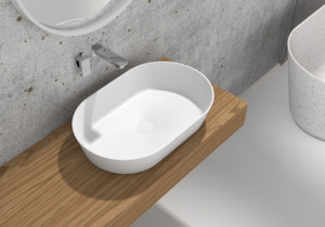 Bathroom and toilet fittings - wholesaling: Thin oval stone basin 650mm G38541