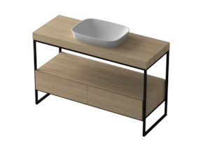 Bathroom and toilet fittings - wholesaling: Gia Floorstanding Vanity - Timber Benchtop - 1200mm - G2722-0