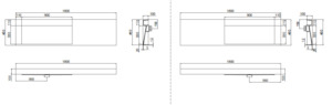 Bathroom and toilet fittings - wholesaling: The Ramp Basin - Ramp C100-b 1800mm Right/Left