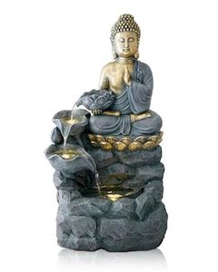 Tabletop Fountains: Buddha & Lotus Fountain