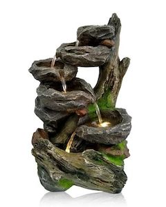 Tabletop Fountains: Rock & Wood Fountain