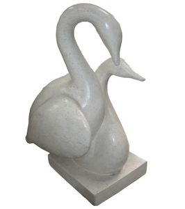 Garden Decor: Terrazzo Swans