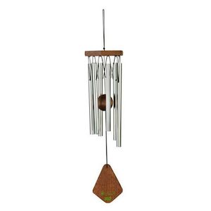 Garden Decor: Small Silver Windchime