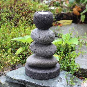 Stone Stack Candle Holder